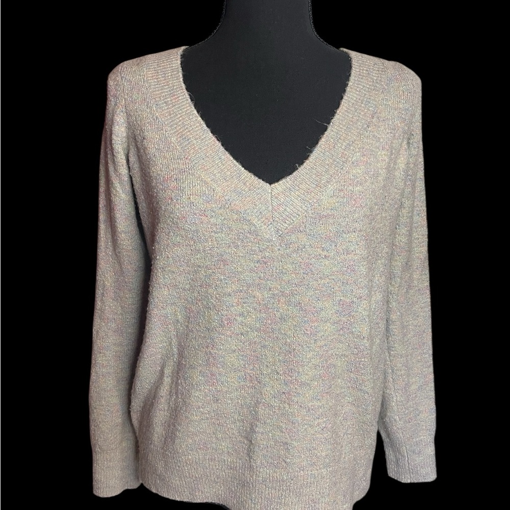 ModCloth Soft Gray Knit Sweater with Bow Back Detail | Size S l Poshmark